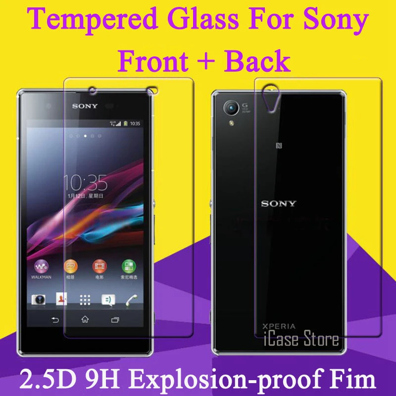 2 шт = передняя+ задняя защита экрана из закаленного стекла для sony Xperia Z L36h Z1 L39h Z2 Z3 Z4 Z5 mini Compact M4 Aqua M5