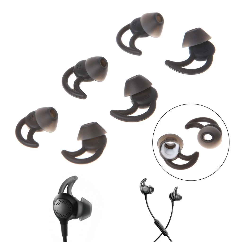 Сменные силиконовые шумоизоляционные насадки для наушников Bose QC20i Qc30 Soundsport SIE2 SIE2i IE2 IE3, 3 пары (art.: 3a353a6efec) - 3a353a6efec