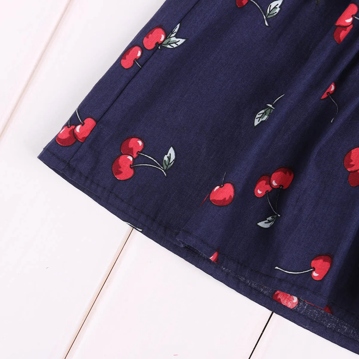 Платье Pudcoco для маленьких девочек платье-туника с рисунком вишни праздничный