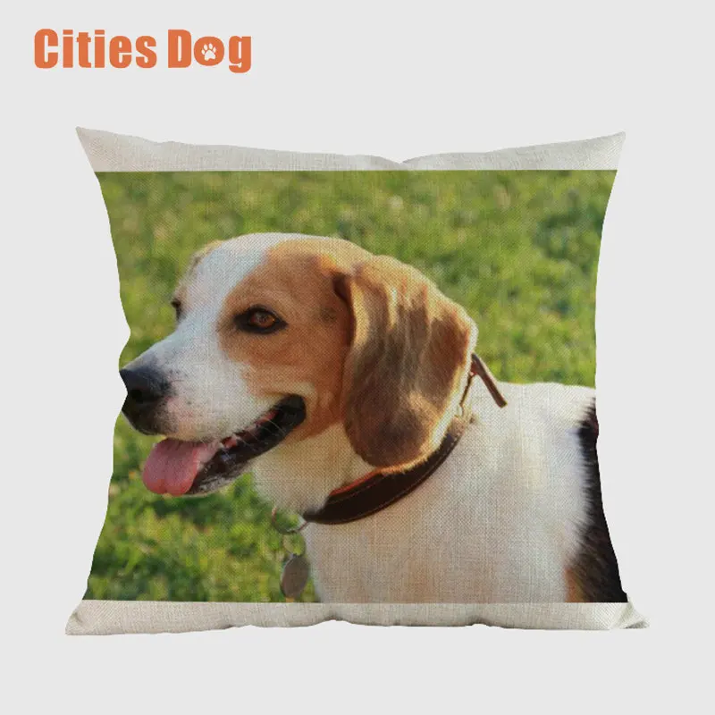 Beagle Собака Декоративные Чехлы для подушек чехлы для диванов подушки Животные наволочки с изображением собак чехлы на подушки для дома Декор almofadas - Цвет: SLQ0026