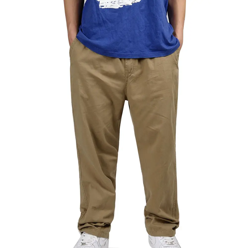Men Big Large Size Loose Pnats Men's Summer Cotton Cargo Overalls Plus ARMY Casual Pants Trousers 4XL 5XL 6XL | Мужская одежда