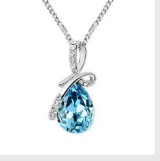 BeBella каплевидный кристалл кулон ожерелье сделано с австрийскими кристаллами от Swarovski для женщин Свадебные украшения для невесты