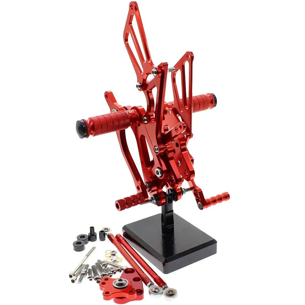 Для Honda CBR600RR мотоцикл подножки ЧПУ Регулируемая Rearset подставки для ног CBR 600RR CBR600 RR 2007 2008 подножки для езды на велосипеде - Цвет: Rearset-Red