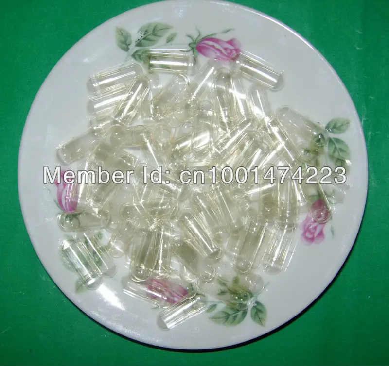 

2# Medicine Capsules5,000pcs!Clear Transparent Gelatin Empty Capsules,hard gelatin empty capsule!(Joined or seperated capsule!)