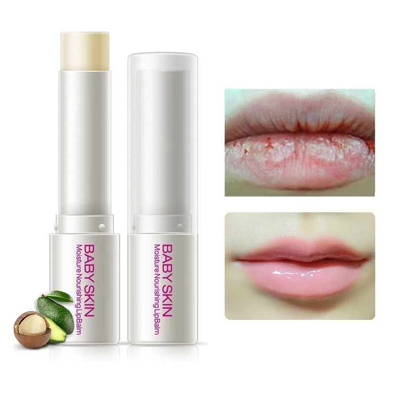 Baby Lip Balm LANBENA Хамелеон бальзам для губ Роза Гиалуроновая кислота авокадо эссенция бесцветный бальзам для губ Витамин Е Натуральный Экстракт анти-сухой Уход за губами - Цвет: Baby Lip Balm