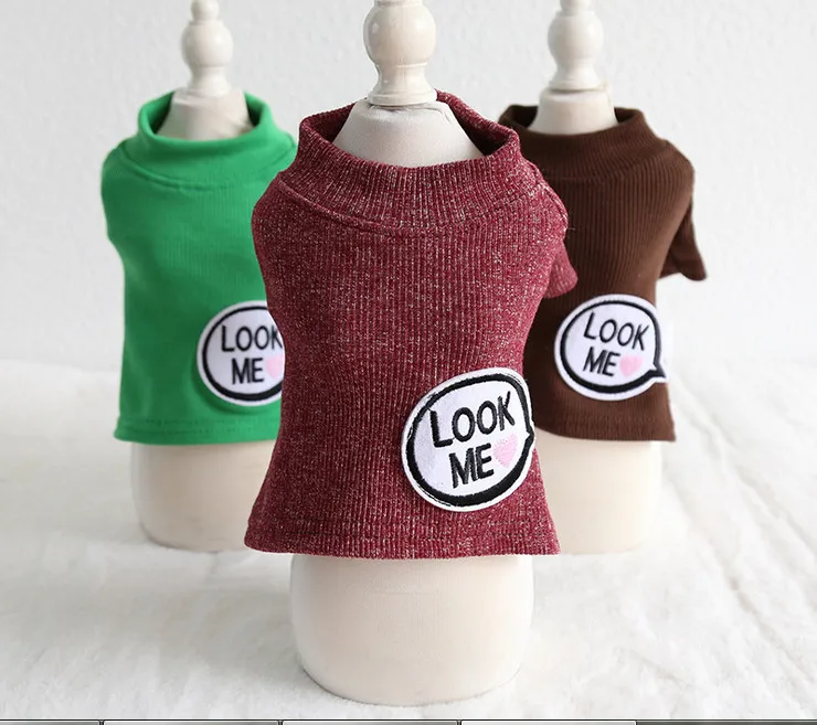 Look Me хлопковая одежда для собак и кошек зимние теплые толстовки Куртки Пальто