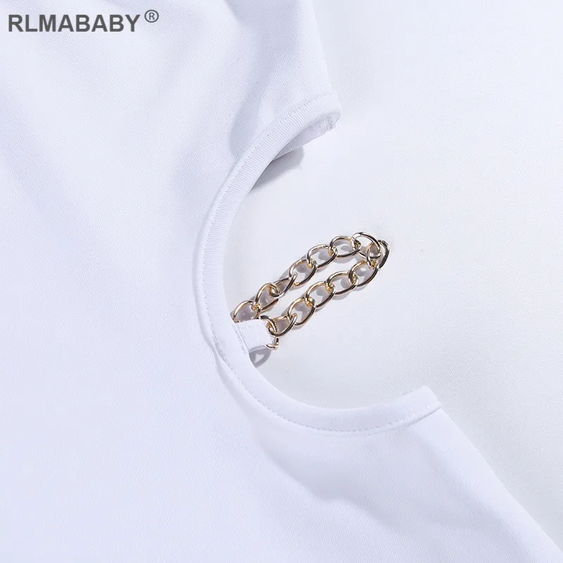 Rlmaaby, сексуальное, по бокам, с поясом, с вырезами, с металлической цепочкой, летнее, белое платье, с открытой спиной, облегающее, мини-платье, женское, новое, Клубное, вечерние, черное платье