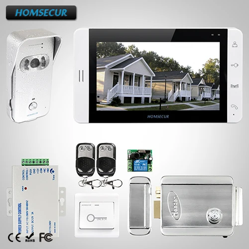 HOMSECUR 7 &quotпроводной видео и аудио домашний Интерком + монитор для квартиры L3: