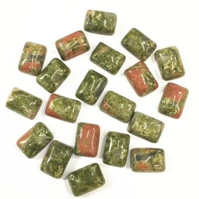 unakite Hot Wholesale Fashion Natural Stone Cabochons CAB Beads Rectangle High Quality For DIY Jewelry Finding Making 10*14mm 50Pcs/lot - Цвет: unakite