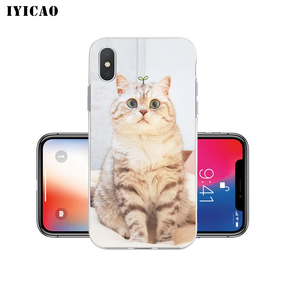 IYICAO милый мягкий силиконовый чехол для iPhone X XR XS MAX 6 6s 7 8 Plus 5 5S SE TPU|Чехлы-накладки| |