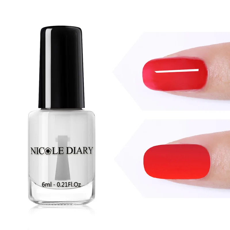 Matte Top Coat Nicole Diary шелушиться лак для ногтей супер с блестками, сверкающие арт лак для ногтей водной основе маникюрный лак легко удалить первоклассника - Цвет: Matte Top Coat
