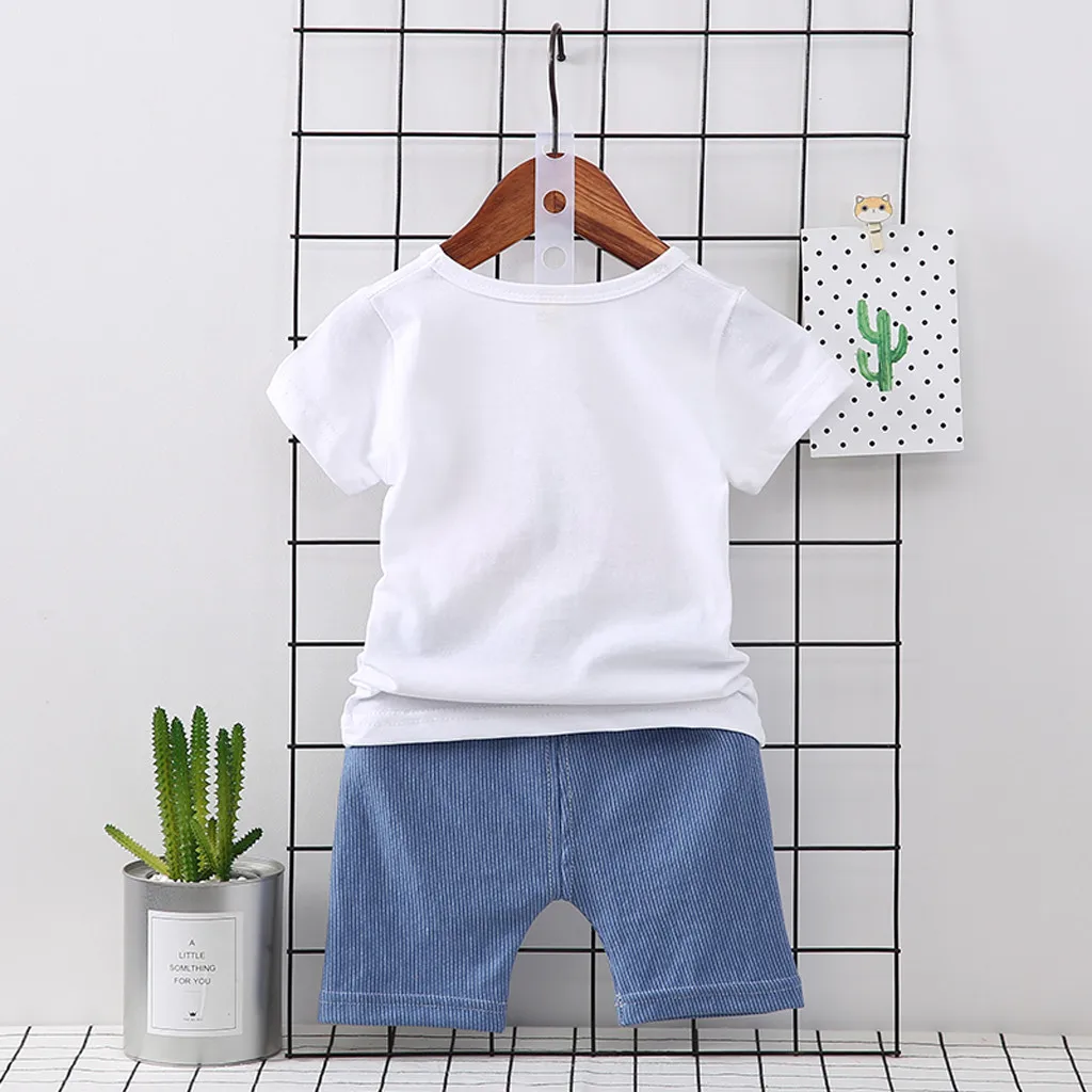 2019 комплект одежды для новорожденных мальчиков хлопковый костюм с короткими