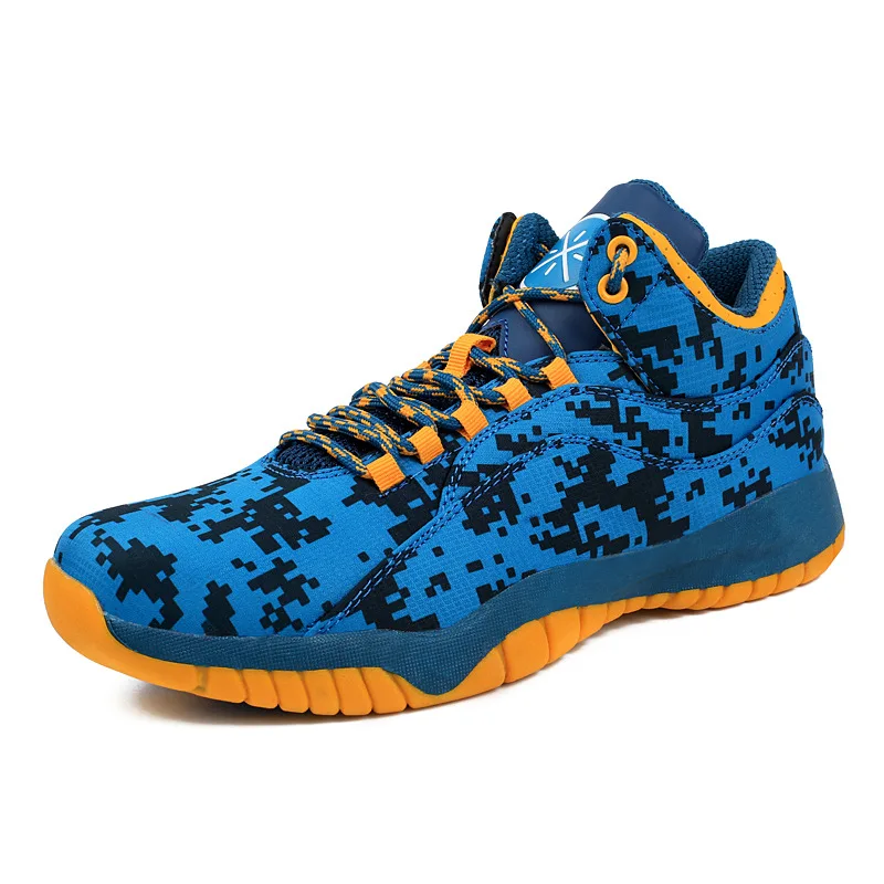 Для мужчин камуфляж баскетбольной обуви бренда Нескользящие Спортивная обувь