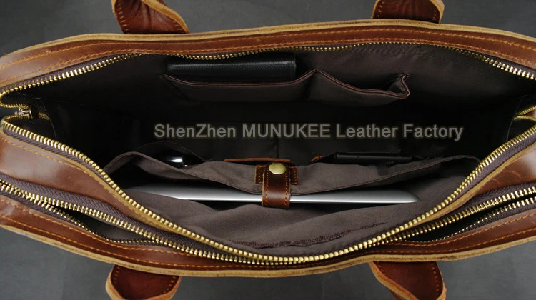 Luxury Italian Genuine Leather Men's Briefcase Business Bag Leather laptop briefcase Men Shoulder Bag Messenger Bag Tote Handbag