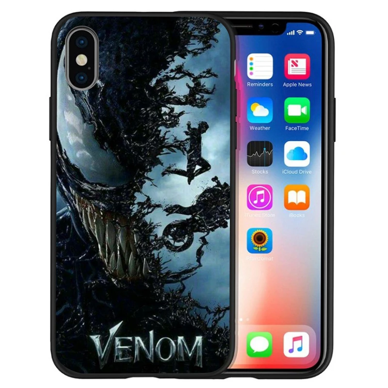 Чудо-яд Дэдпул Человек-паук Мягкий силиконовый чехол для iphone X XS Max XR 6 7 8 Plus 5S SE Черная защитная задняя крышка Fundas - Цвет: 17