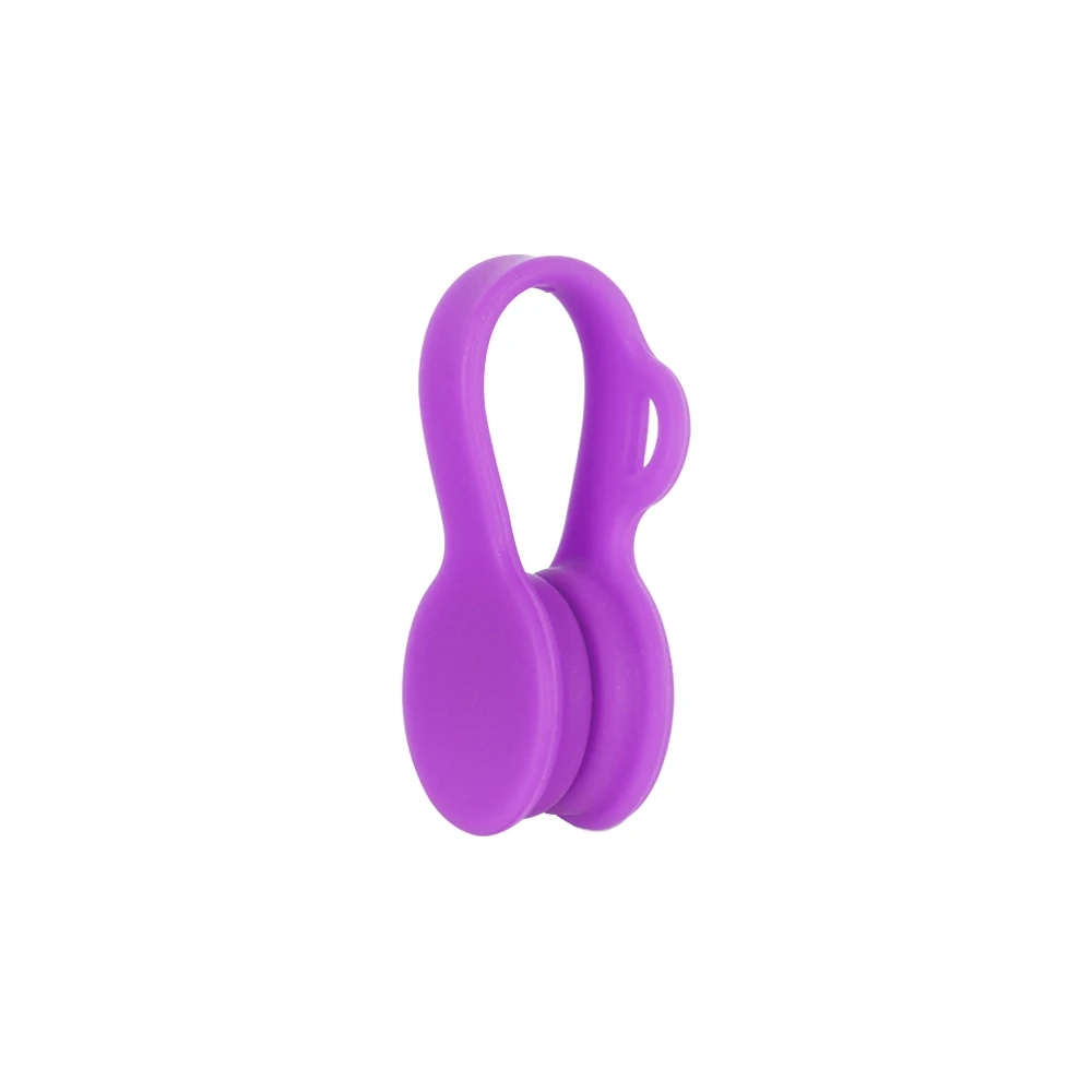 purple 1 шт. стиль устройство для сматывания кабеля силиконовый Органайзер провод магнитный ключ кабель зажимы для наушников хранение наушников Мягкий кабель Высокое качество - Цвет: purple