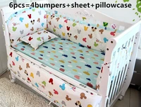 6pcs kit de ber%c3%a7o cot bedding set for baby giftnursing set 4bumperssheetpillow cover