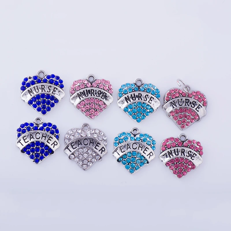 Подвеска в виде сердца для женщин и детей 5 шт. 4 цвета с кристаллами надписью Мама