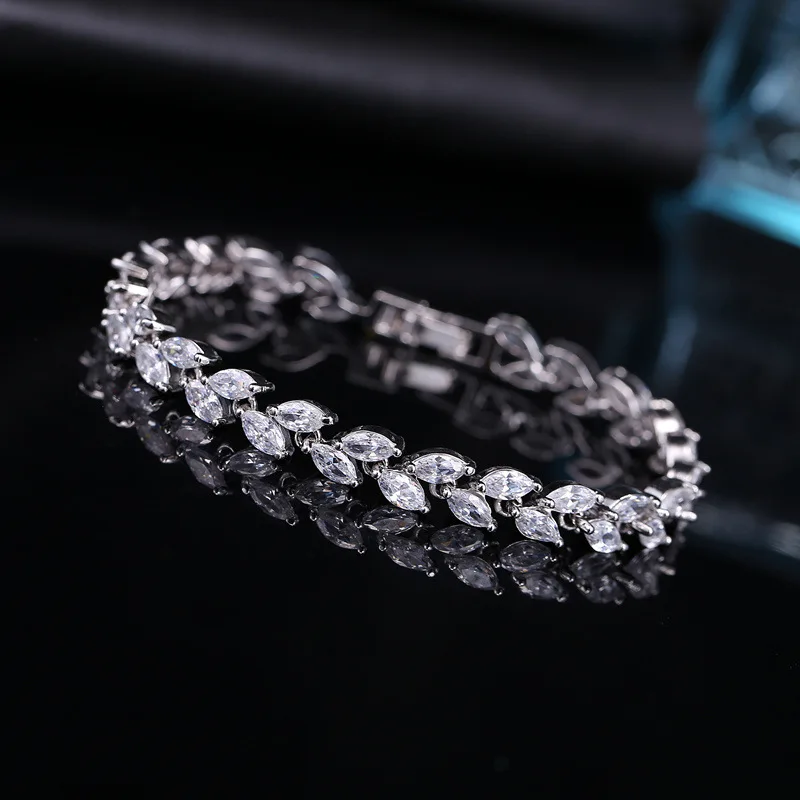 Новый Модный женский Горячая для женщины и синий браслет Jewelry AAA циркон Простой С