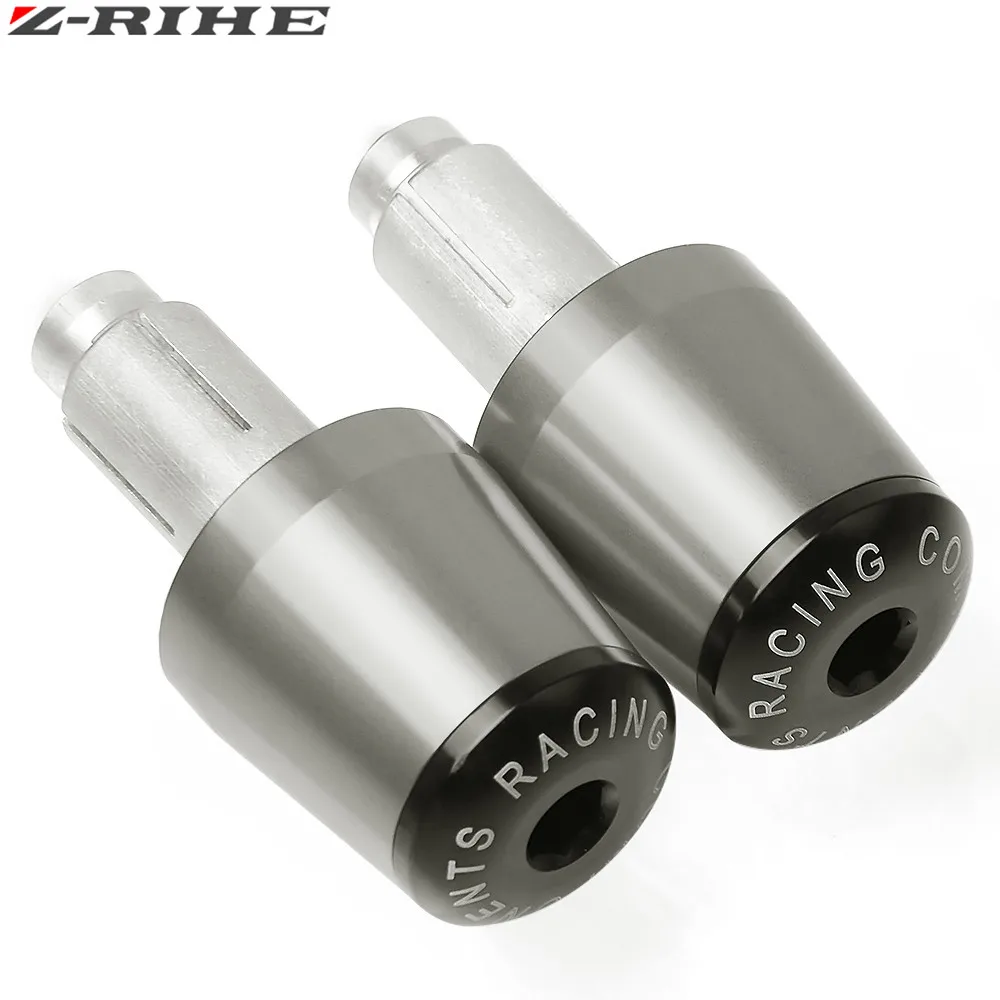 Gray CNC 22 мм ручки для руля рукоятка Крышка заглушки для Suzuki Gsr 600 Sv650 GSXR 600 750 1000 Bandit 600 Intruder 800 kawasaki - Color: Gray