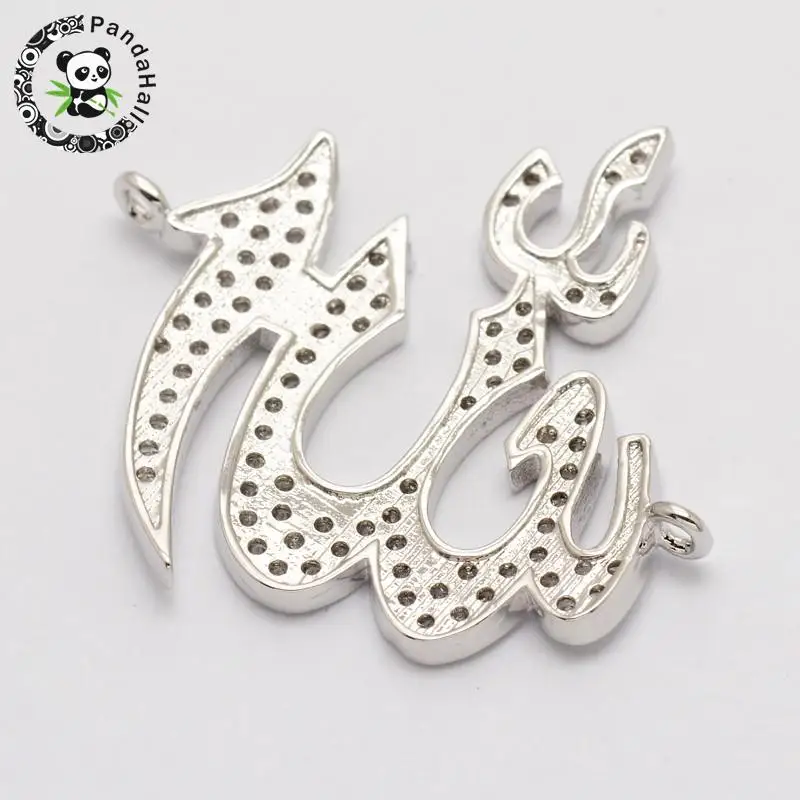 Аллах латунные микрозакрепки кубические циркониевые звенья не содержит кадмия