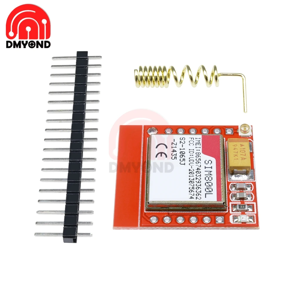 Mini SIM800L GPRS GSM Module MicroSIM Card Core Wireless Board Quad-band TTL Serial Port With Spring Antenna Pin Header | Инструменты