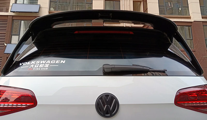 Для Volkswagen Golf 7 Golf 7,5 MK7 MK7.5- Спойлер ABS трехсекционный большой гоночное крыло грунтовка или черный или белый спойлер