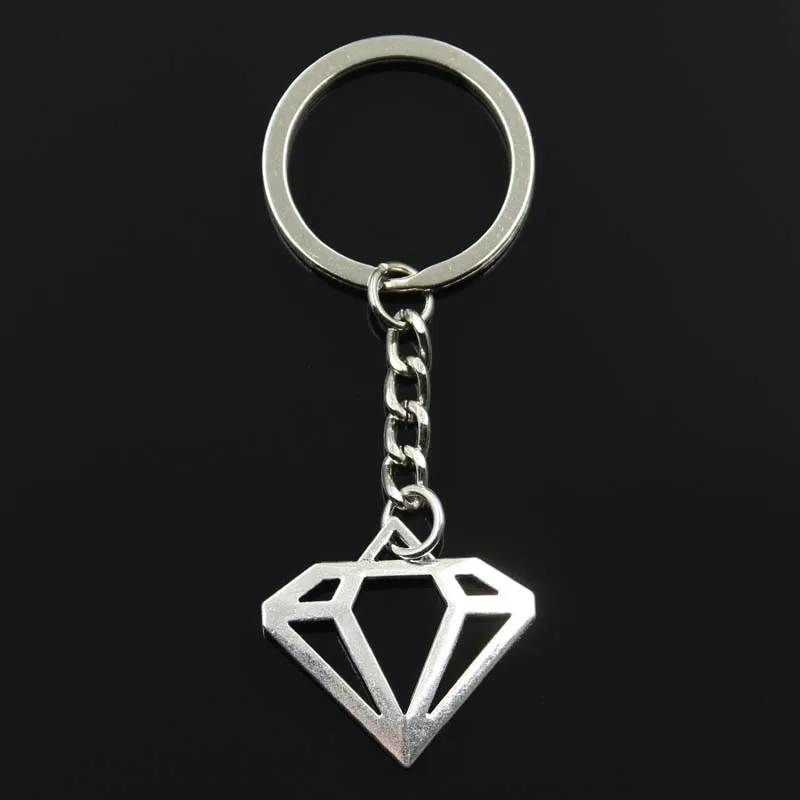 Новый брелок 28x30mm Flat Diamond-образная рама Подвески ручная работа Для мужчин