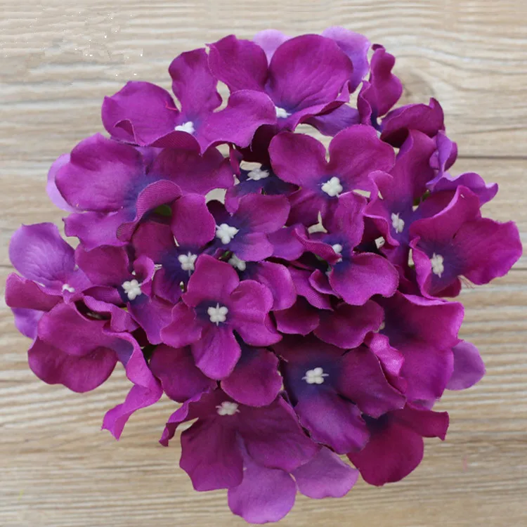 grape purple 23 цвета искусственный цветок Гортензия цветок орхидеи Сделай Сам Флорес украшение дома свадебный цветок аксессуар для спальни 25 шт./лот - Цвет: grape purple