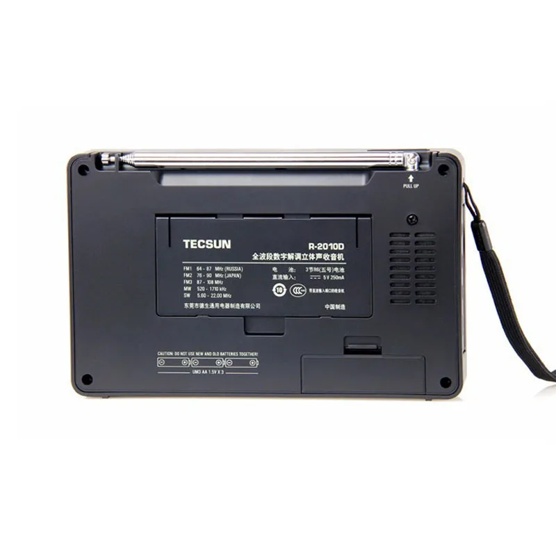 JINSERTA Портативный Tecsun R-2010D Полнодиапазонный радиоприемник цифровой FM/MW/SW радио с светодиодный Дисплей будильник музыкальный плеер