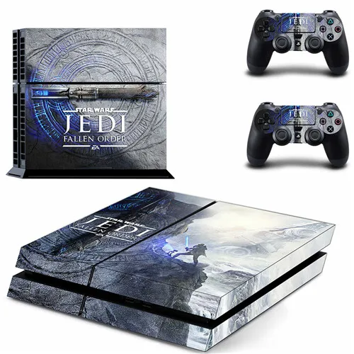 Наклейка для PS4 Стикеры наклейка для Игровые приставки 4 консоли и 2 контроллера Скины PS4 Стикеры винил-Звездные войны джедая Fallen заказ - Цвет: GYTM2567