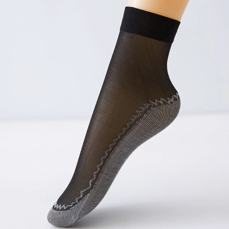 1 pair Summer Autumn Bamboo Sports Yoga Socks Women Thin Crystal Transparent Silk Girl Ankle Sox Sexy Design Sport | Спорт и