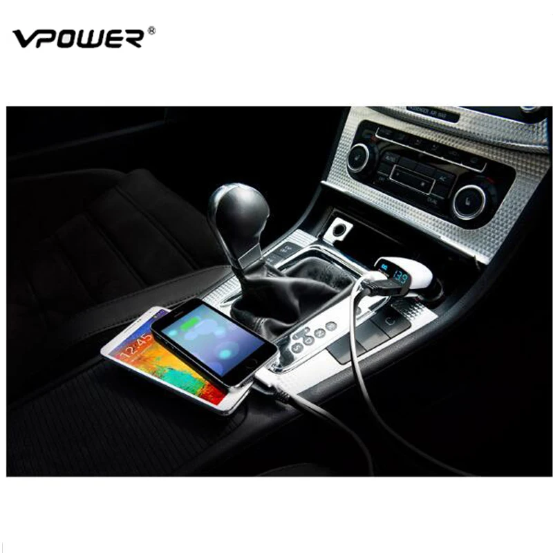 

Vpower Luxury LED Screen Dual USB Car Charger for iPhone 7 Fast Charging 3.4A Cars Voltage Monitoring Display Car-Charger