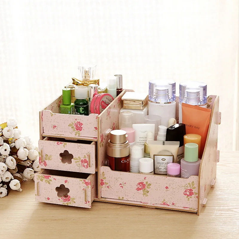 Urijk коробка для хранения косметики деревянный Настольный Органайзер Чехлы