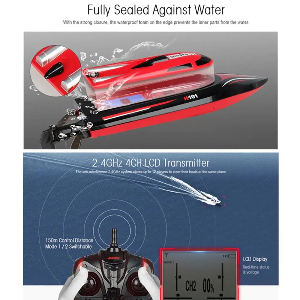 Скоростная лодка Skytech H101 с дистанционным управлением автоматическое