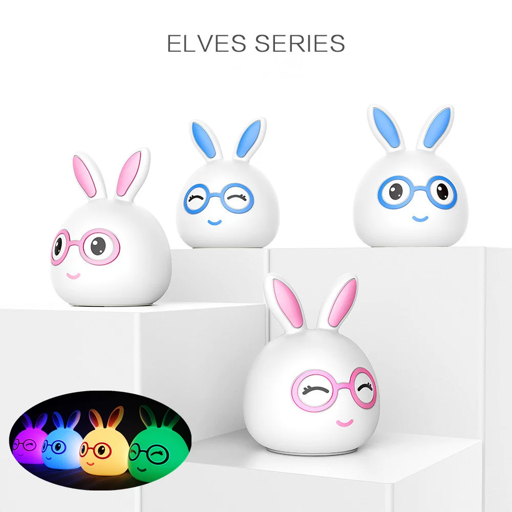 Новый стиль Кролик светодиодный ночник для детей Детские прикроватные лампы