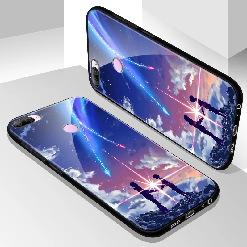 Чехол из закаленного стекла для Huawei Honor 10, чехол с рисунком из мультфильма, закаленное стекло, Защитная крышка для Huawei Honor 9 Lite Mate 10 Lite, чехол