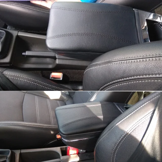 Для Renault Duster 2010- автомобильный подлокотник коробка центральный магазин содержимое коробка Подстаканник Пепельница интерьер автомобиля-Стайлинг авто аксессуары - Название цвета: black thread