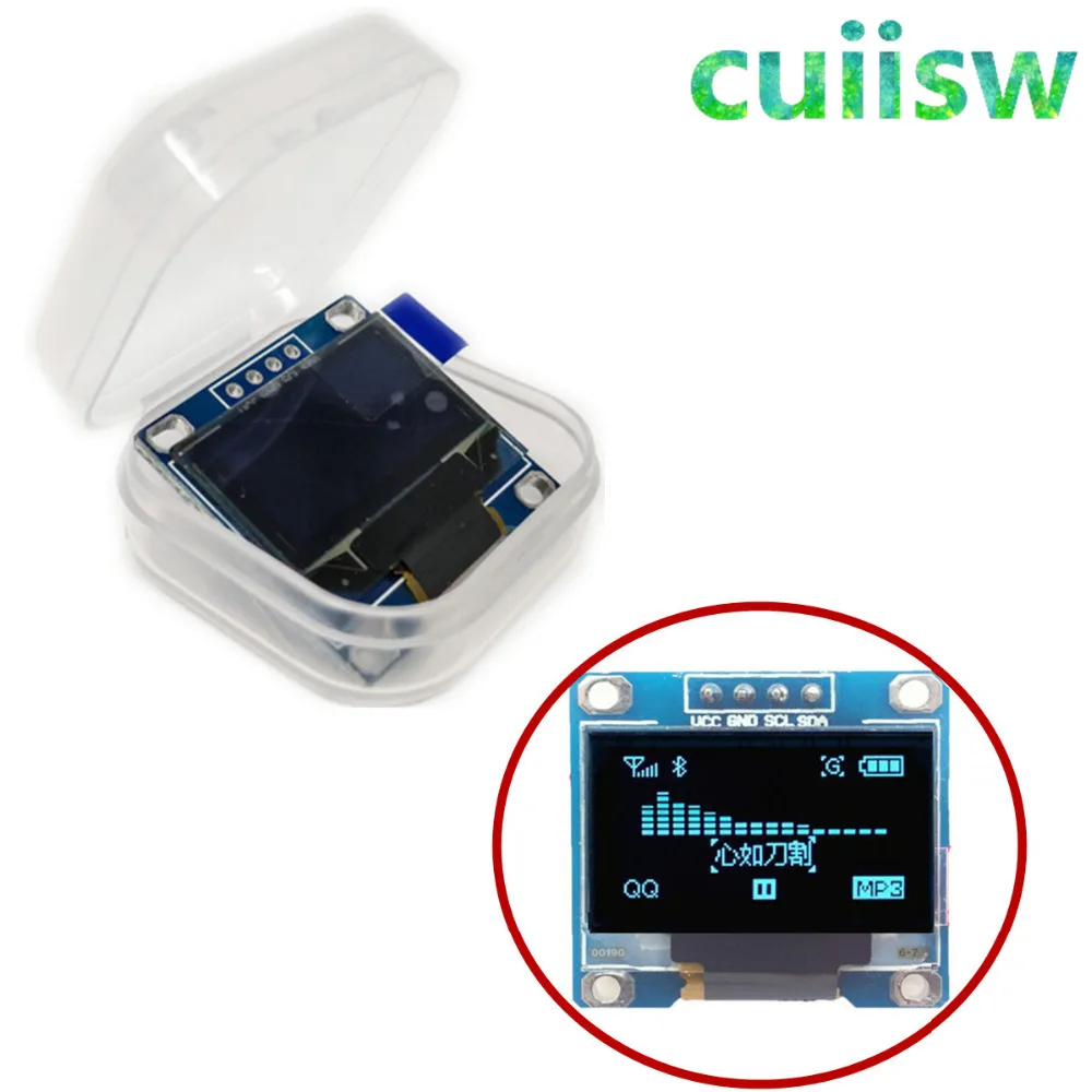 1 шт./лот 4pin Новый 128X64 OLED синий модуль ЖК дисплея 0 96 дюйма I2C IIC Communicate|display module|128x64