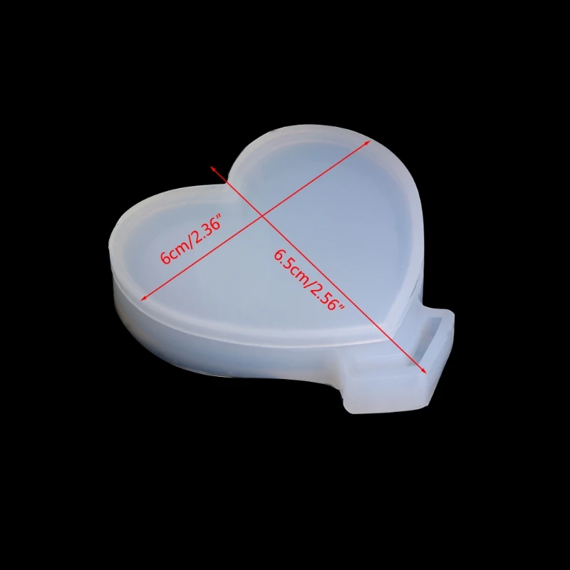 

Free shipping Transparent Silicone Pendant Mould Resin Loving Heart DIY Jewelry Making Tool Fondant Cake -W128