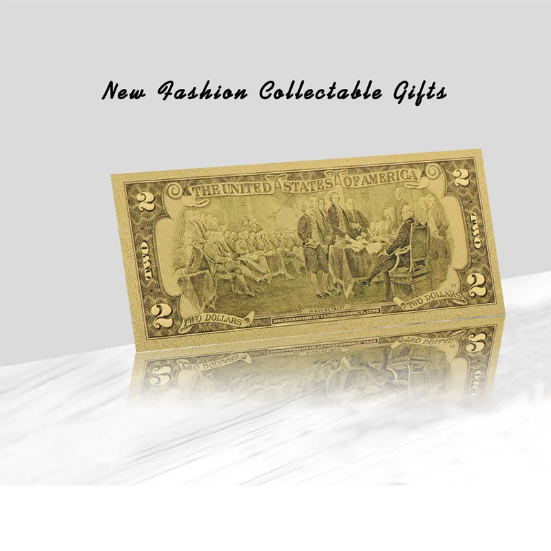 WR 2 доллар 24k позолоченные мировые нормальные деньги корпоративный подарок