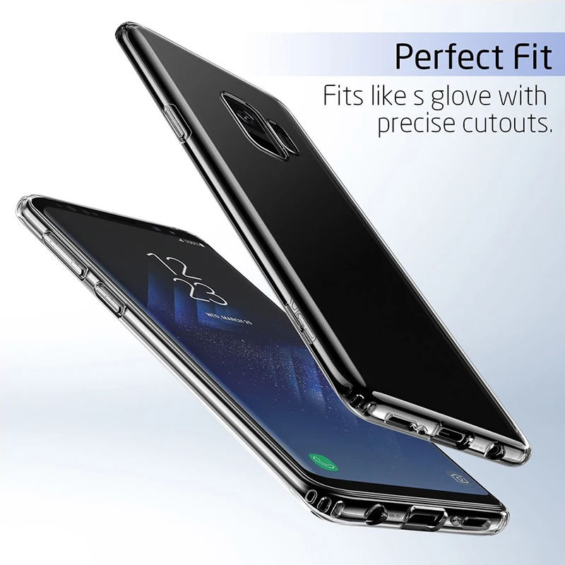 Ультратонкий Мягкий чехол из ТПУ для телефона Samsung Galaxy S9 Plus прозрачная задняя