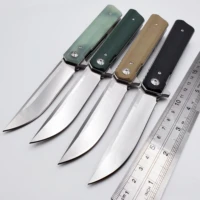 jssq tactical folding knife 9cr18mov blade g10 handle outdoor survival pocket knives camping hunting combat knife multi edc tool