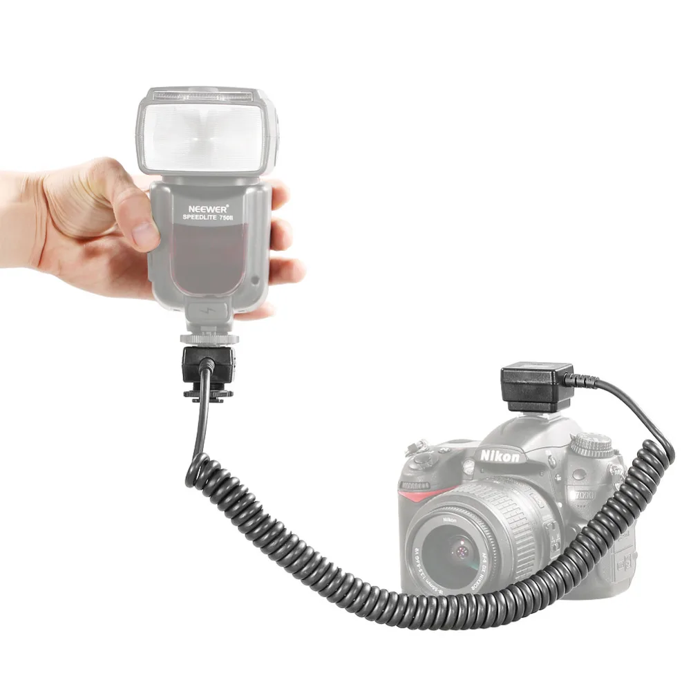 Neewer 4 9 футов/1 5 м ttl Off Камера Вспышка Speedlite шнур для Nikon D3000 D3100 D3200 D3300 D5000 D5100 D5200 D5300