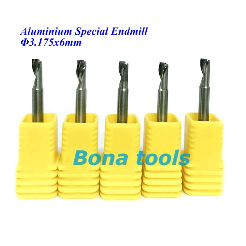 Спиральные Фрезы с ЧПУ одной канавкой 1/8 дюйма 6 мм 5 шт.|cnc router bits|router bitaluminium endmill |