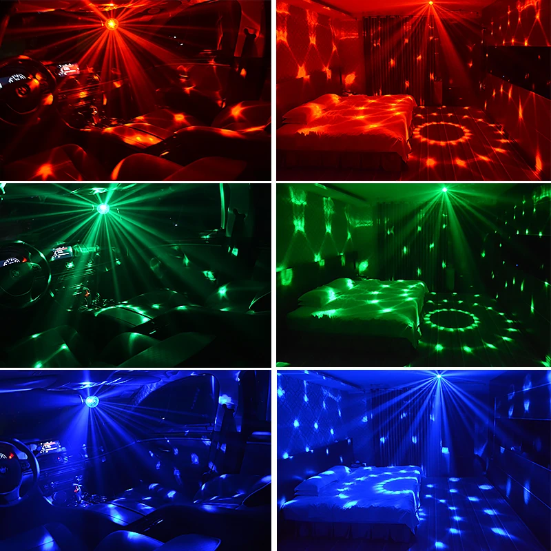 Автомобильный светодиодный декоративный светильник, RGB светильник, автомобильный интерьерный светодиодный USB атмосферный светильник s, заряжаемый дискотечный магический сценический светильник s, автомобильный Стайлинг