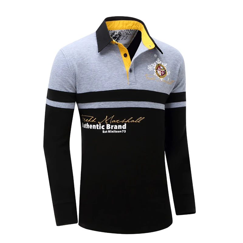 Мужская футболка поло с длинным рукавом 100% хлопок|brand polo shirt|polo brand shirtpolo shirt |