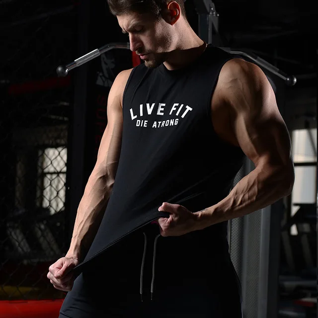 Новая майка для бодибилдинга и фитнеса мужская тренажерного зала без рукавов