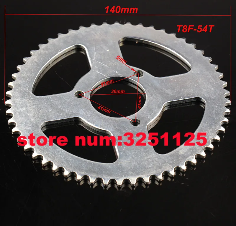 

THE MOTOR Sprocket T8F 54T 36mm For 47cc 49cc Mini Dirt Baby Motocross Bikes Motorcycle 54 Tooth