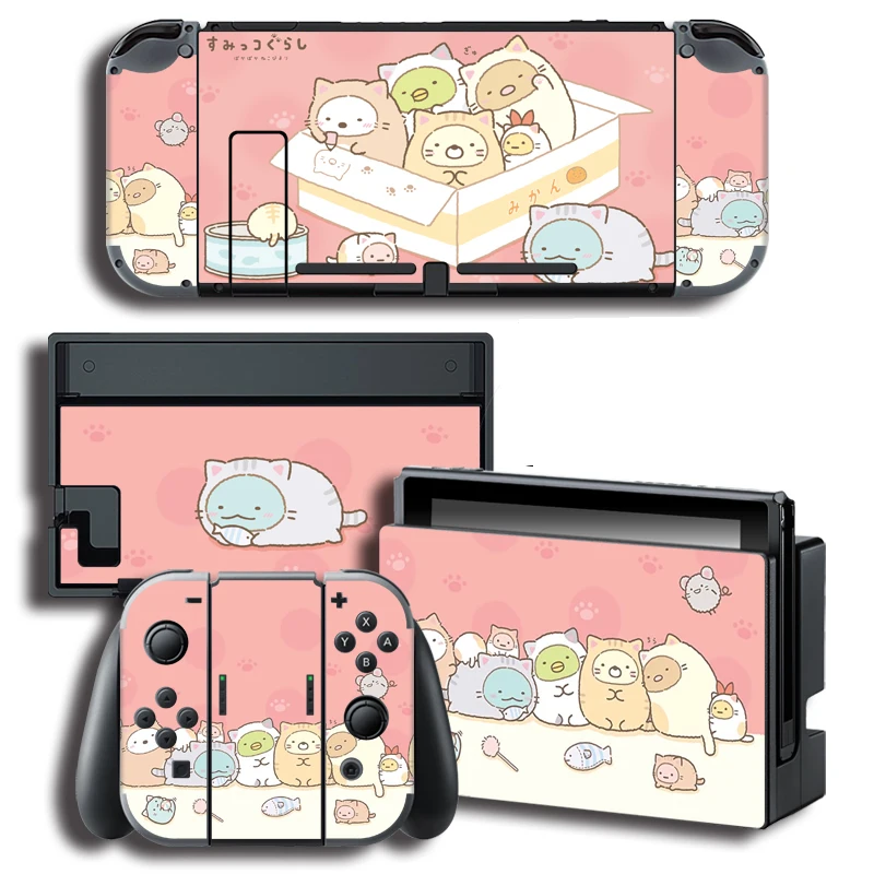 Виниловая Защитная Наклейка Sumikkogurashi для консоли Nintendo Switch NS + контроллер пленка